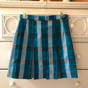 Pleated School Girl Plaid Tennis Skirt